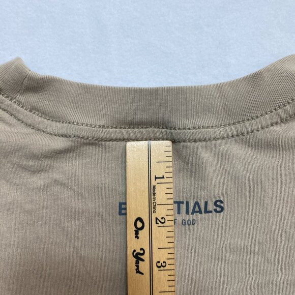 Essentials Fear of God T-Shirt Men's S Tan Camel Short Sleeve Crewneck - Picture 13 of 13
